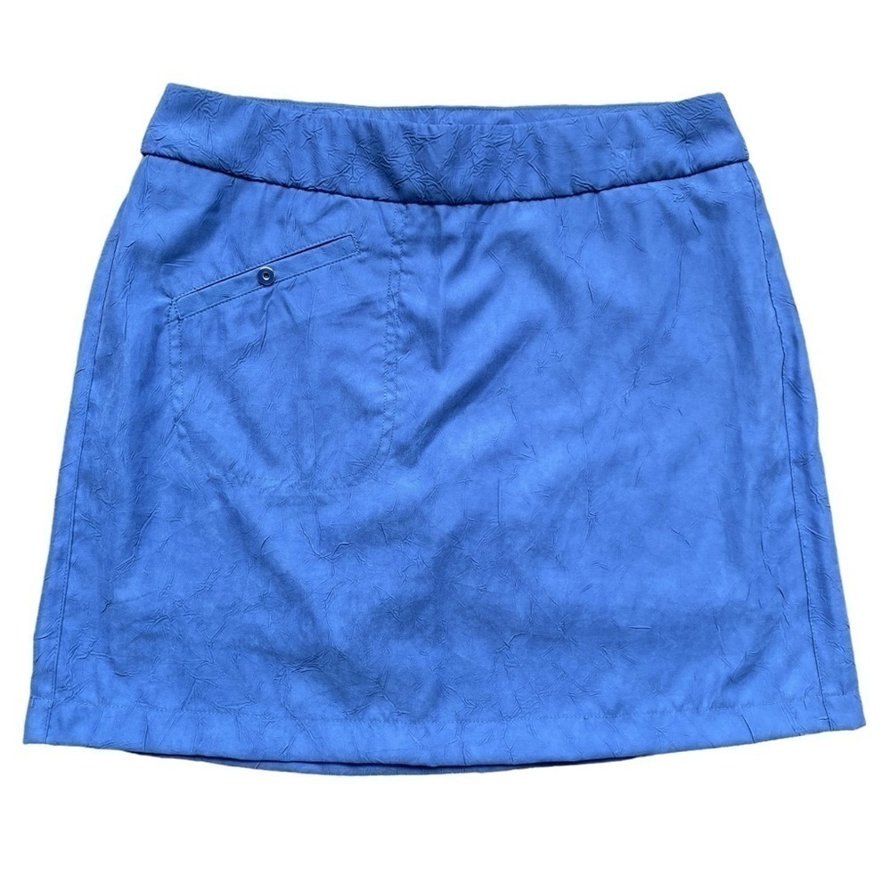 NEW Jamie Sadock Golf Skirt Blue Crinkle Built In Shorts Sz. 4
